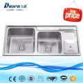 Cocina Cuarto de baño Lavabo empotrado Home Depot Lavabo doble inoxidable